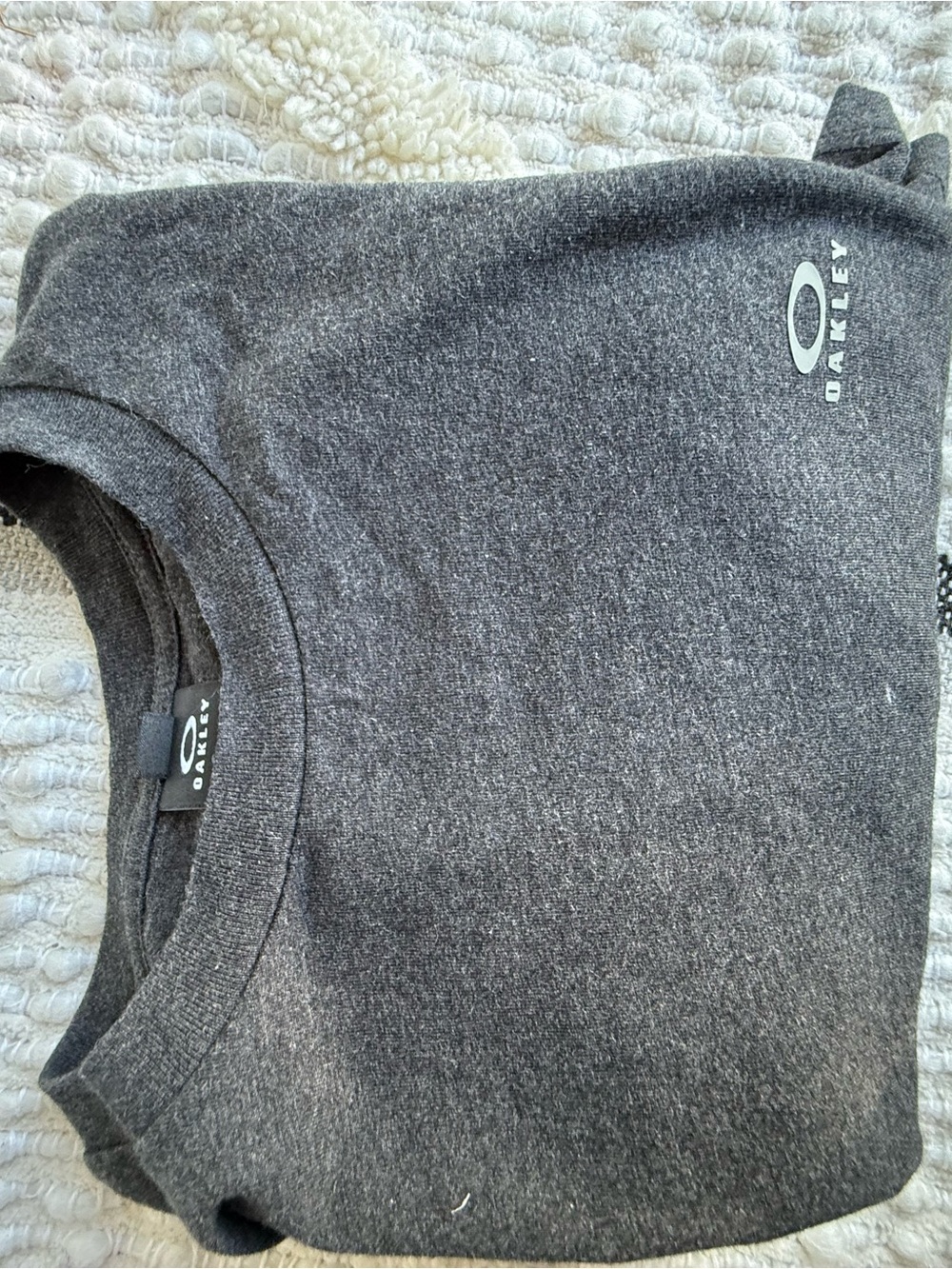 Oakley Men's Dark Heather Gray Crewneck Sweatshirt